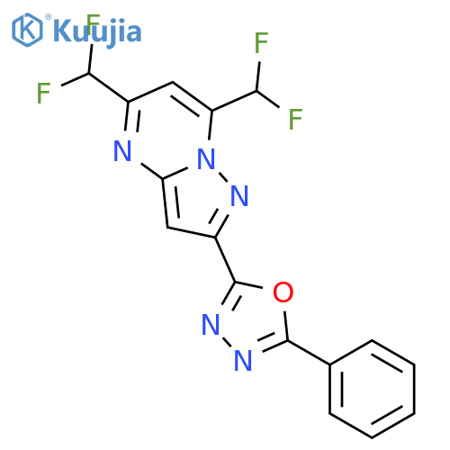 <br>5,7-Bis-difluoromethyl-2-(5-phenyl-[1,3,4]oxadiazol-2-yl)-pyrazolo[1,5-a]py rimidine structure