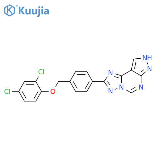 <br>2-[4-(2,4-Dichloro-phenoxymethyl)-phenyl]-7H-pyrazolo[4,3-e][1,2,4]triazolo [1,5-c]pyrimidine structure
