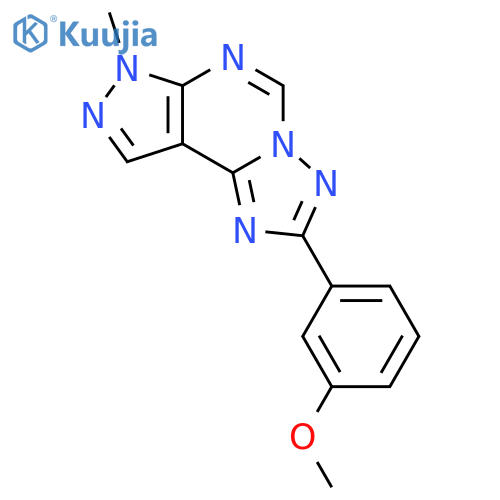 <br>2-(3-Methoxy-phenyl)-7-methyl-7H-pyrazolo[4,3-e][1,2,4]triazolo[1,5-c]pyrim idine structure