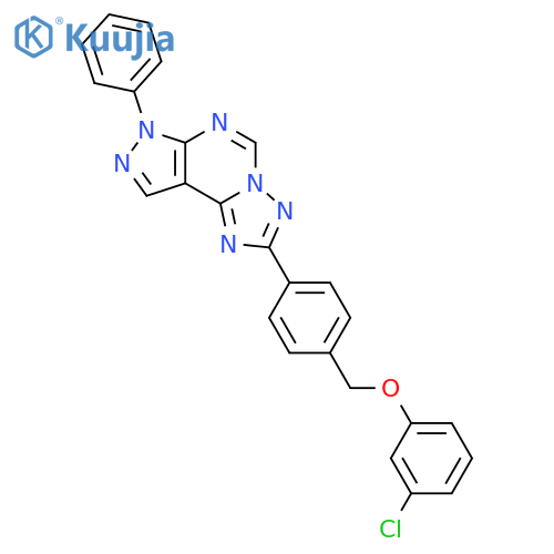 <br>2-[4-(3-Chloro-phenoxymethyl)-phenyl]-7-phenyl-7H-pyrazolo[4,3-e][1,2,4]tri azolo[1,5-c]pyrimidine structure