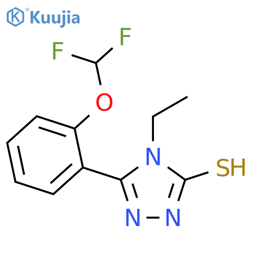 5-(2-(Difluoromethoxy)phenyl)-4-ethyl-4H-1,2,4-triazole-3-thiol structure