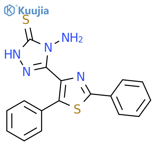 3H-1,2,4-Triazole-3-thione, 4-amino-5-(2,5-diphenyl-4-thiazolyl)-2,4-dihydro- structure