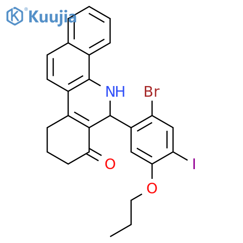 <br>6-(2-Bromo-4-iodo-5-propoxy-phenyl)-6,8,9,10-tetrahydro-5H-benzo[c]phenanth ridin-7-one structure