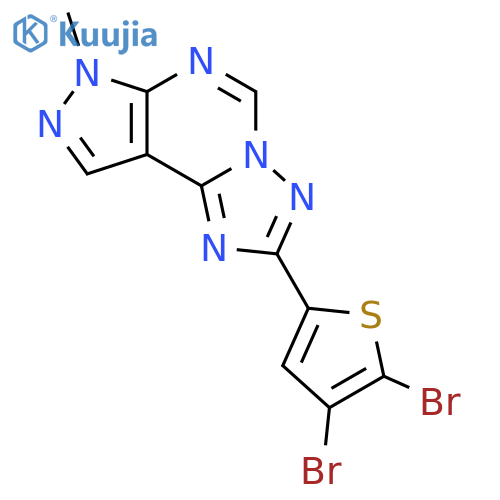 <br>2-(4,5-Dibromo-thiophen-2-yl)-7-methyl-7H-pyrazolo[4,3-e][1,2,4]triazolo[1, 5-c]pyrimidine structure