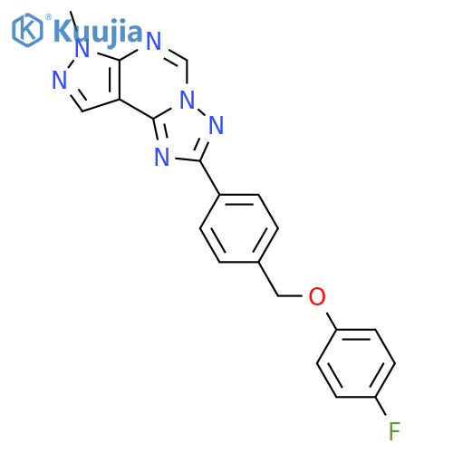 <br>2-[4-(4-Fluoro-phenoxymethyl)-phenyl]-7-methyl-7H-pyrazolo[4,3-e][1,2,4]tri azolo[1,5-c]pyrimidine structure