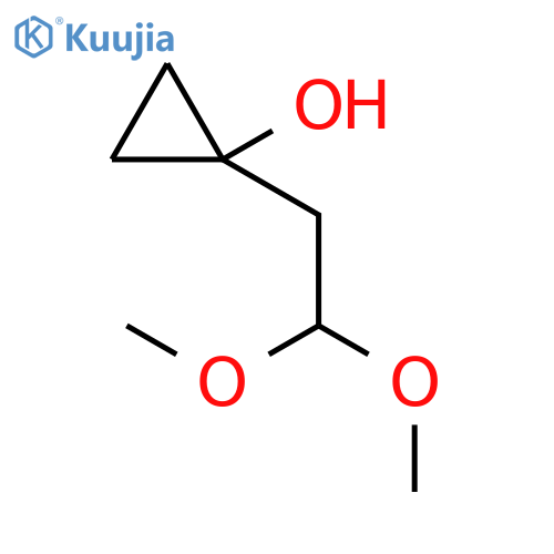 1-(2,2-dimethoxyethyl)cyclopropan-1-ol structure