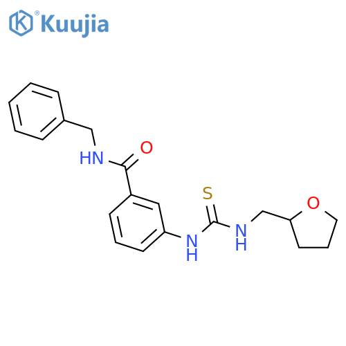 N-Benzyl-3-[3-(tetrahydro-furan-2-ylmethyl)-thioureido]-benzamide structure