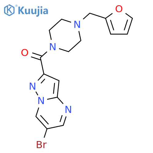 <br>(6-Bromo-pyrazolo[1,5-a]pyrimidin-2-yl)-(4-furan-2-ylmethyl-piperazin-1-yl) -methanone structure