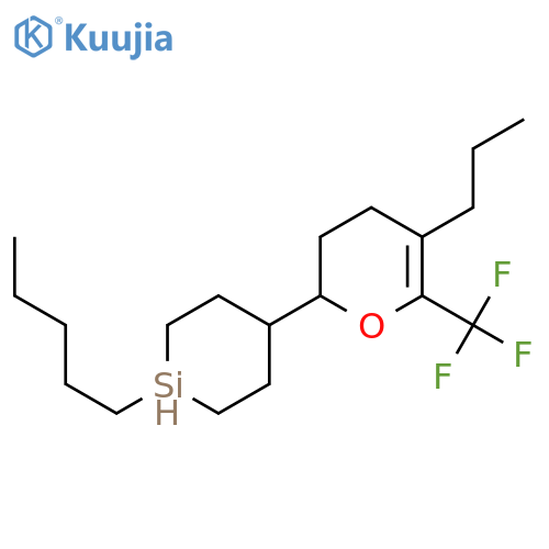 Silacyclohexane,4-[3,4-dihydro-5-propyl-6-(trifluoromethyl)-2H-pyran-2-yl]-1-pentyl- structure