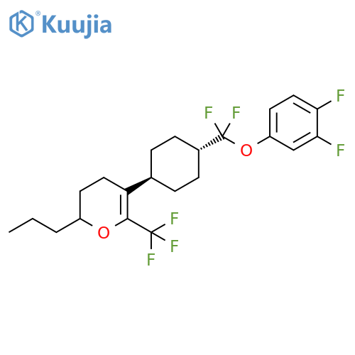 2H-Pyran,5-[trans-4-[(3,4-difluorophenoxy)difluoromethyl]cyclohexyl]-3,4-dihydro-2-propyl-6-(trifluoromethyl)- structure