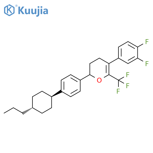2H-Pyran,5-(3,4-difluorophenyl)-3,4-dihydro-2-[4-(trans-4-propylcyclohexyl)phenyl]-6-(trifluoromethyl)- structure