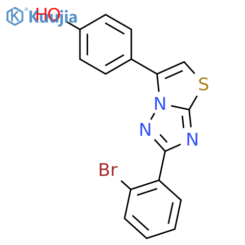 Phenol, 4-[2-(2-bromophenyl)thiazolo[3,2-b][1,2,4]triazol-6-yl]- structure