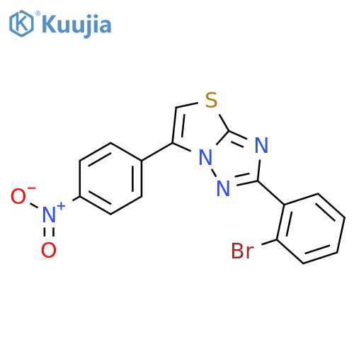 Thiazolo[3,2-b][1,2,4]triazole, 2-(2-bromophenyl)-6-(4-nitrophenyl)- structure