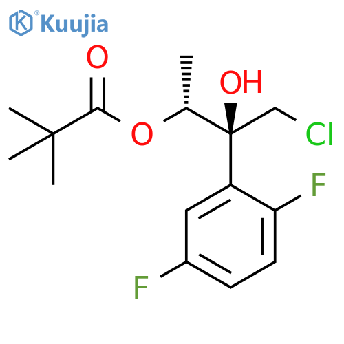 Propanoic acid, 2,2-dimethyl-,(1R,2S)-3-chloro-2-(2,5-difluorophenyl)-2-hydroxy-1-methylpropyl ester structure
