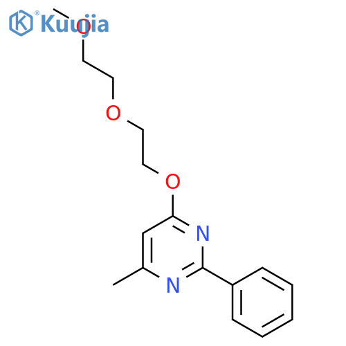 Pyrimidine, 4-[2-(2-methoxyethoxy)ethoxy]-6-methyl-2-phenyl- structure