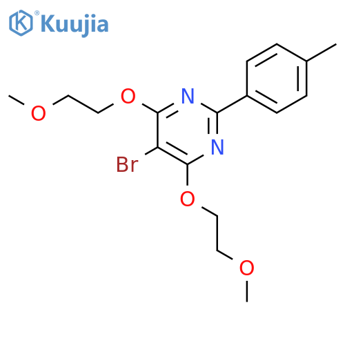 PYRIMIDINE, 5-BROMO-4,6-BIS(2-METHOXYETHOXY)-2-(4-METHYLPHENYL)- structure