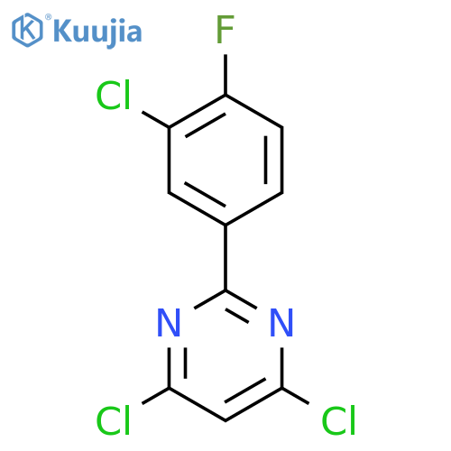 4,6-dichloro-2-(3-chloro-4-fluorophenyl)pyrimidine structure