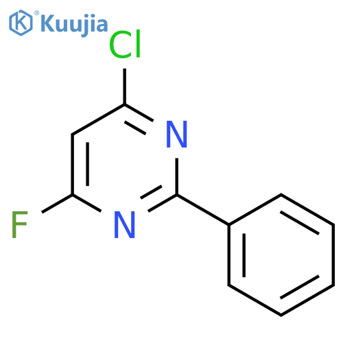 PYRIMIDINE, 4-CHLORO-6-FLUORO-2-PHENYL- structure