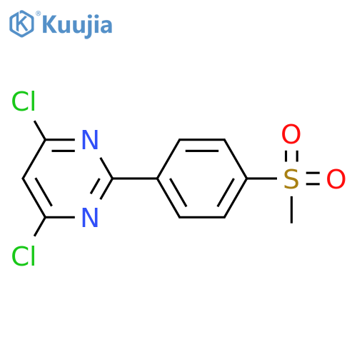 PYRIMIDINE, 4,6-DICHLORO-2-[4-(METHYLSULFONYL)PHENYL]- structure