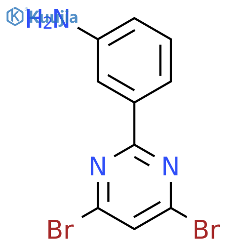 BENZENAMINE, 3-(4,6-DIBROMO-2-PYRIMIDINYL)- structure