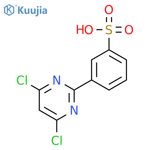 BENZENESULFONIC ACID, 3-(4,6-DICHLORO-2-PYRIMIDINYL)- structure