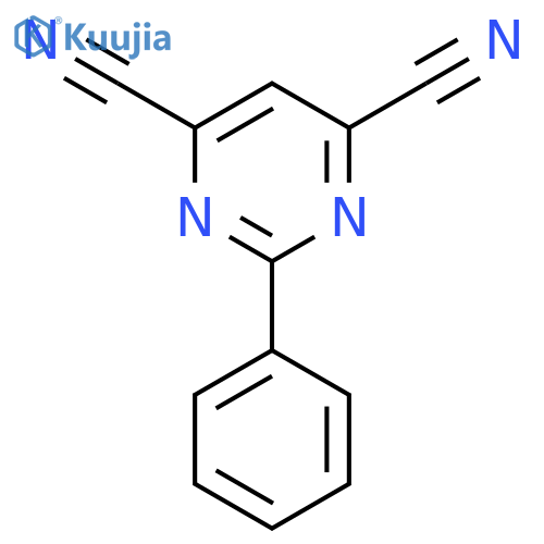 4,6-Pyrimidinedicarbonitrile, 2-phenyl- structure