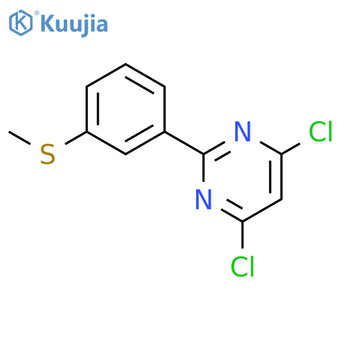 Pyrimidine, 4,6-dichloro-2-[3-(methylthio)phenyl]- structure