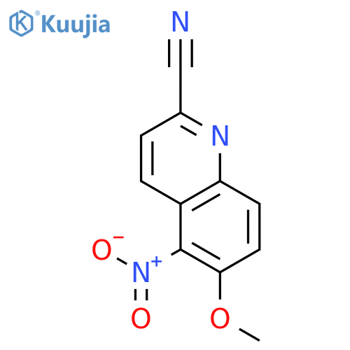2-QUINOLINECARBONITRILE, 6-METHOXY-5-NITRO- structure