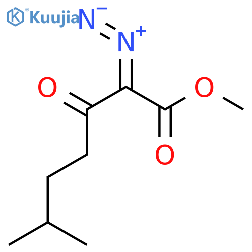 Heptanoic acid, 2-diazo-6-methyl-3-oxo-, methyl ester structure
