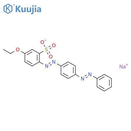 Benzenesulfonic acid,5-ethoxy-2-[2-[4-(2-phenyldiazenyl)phenyl]diazenyl]-, sodium salt (1:1) structure