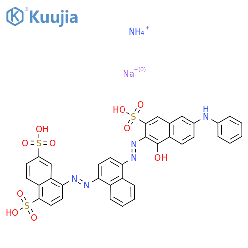 4-[[4-[[6-anilino-1-hydroxy-3-sulpho-2-naphthyl]azo]-1-naphthyl]azo]naphthalene-1,6-disulphonic acid, ammonium sodium salt structure
