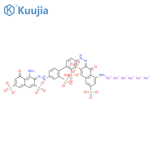 2,7-Naphthalenedisulfonicacid,4-amino-3-[[4'-[(8-amino-1-hydroxy-3,6-disulfo-2-naphthalenyl)azo]-2,2'-disulfo[1,1'-biphenyl]-4-yl]azo]-5-hydroxy-,sodium salt (9CI) structure