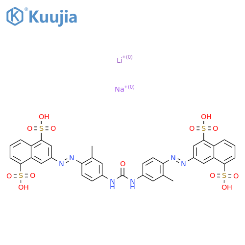 3,3'-[carbonylbis[imino(2-methyl-p-phenylene)azo]]bis(naphthalene-1,5-disulphonic) acid, lithium sodium salt structure