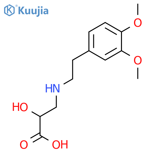 PROPANOIC ACID, 3-[[2-(3,4-DIMETHOXYPHENYL)ETHYL]AMINO]-2-HYDROXY- structure