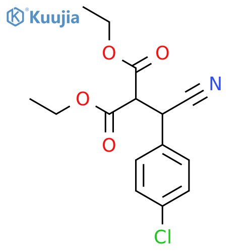 PROPANEDIOIC ACID, [(4-CHLOROPHENYL)CYANOMETHYL]-, DIETHYL ESTER structure