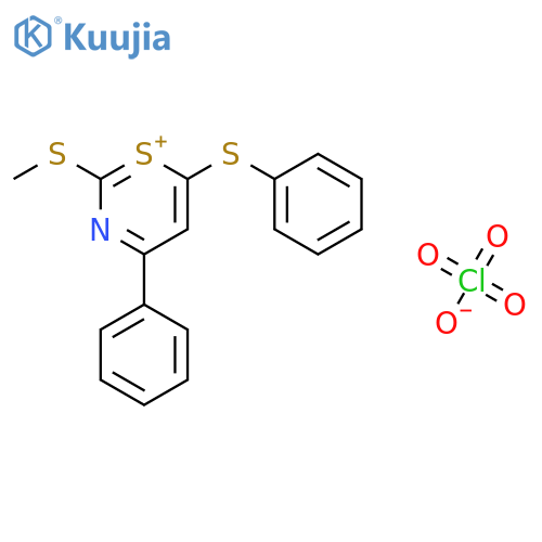 1,3-THIAZIN-1-IUM, 2-(METHYLTHIO)-4-PHENYL-6-(PHENYLTHIO)-, PERCHLORATE structure