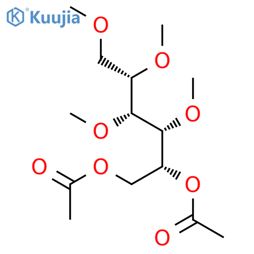 D-Glucitol, 1,2,3,4-tetra-O-methyl-, diacetate structure