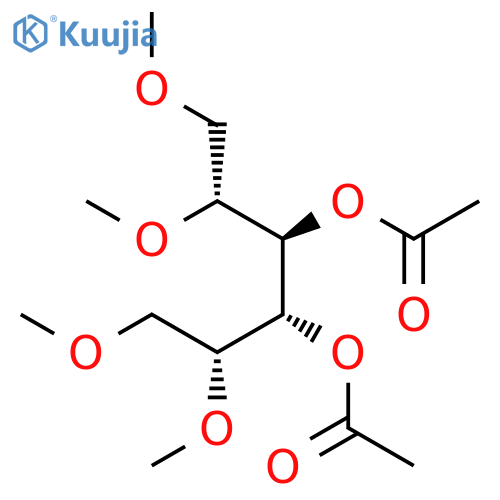 D-Mannitol, 1,2,5,6-tetra-O-methyl-, diacetate structure