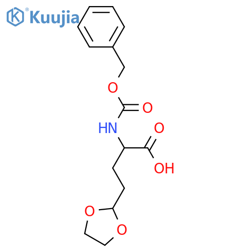 1,3-Dioxolane-2-butanoic acid, α-[[(phenylmethoxy)carbonyl]amino]- structure