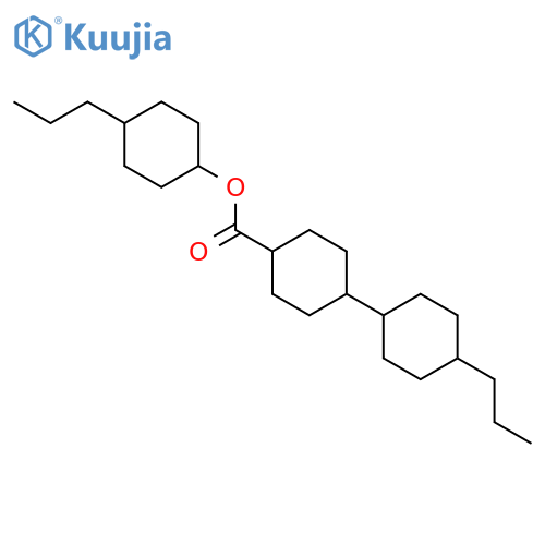 4-Propylcyclohexyl (trans(trans(trans)))-4'-propyl(1,1'-bicyclohexyl)-4-carboxylate structure