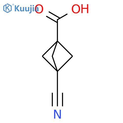 3-cyanobicyclo[1.1.1]pentane-1-carboxylic acid structure