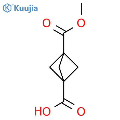 3-Methoxycarbonylbicyclo[1.1.1]pentane-1-carboxylic acid structure