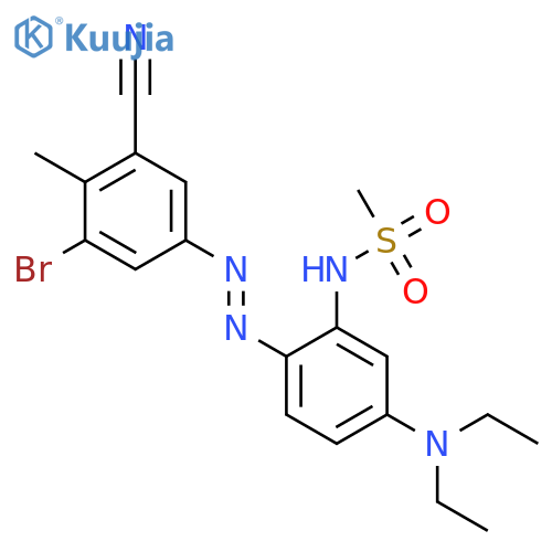 N-[2-[(2-bromo-6-cyano-p-tolyl)azo]-5-(diethylamino)phenyl]methanesulphonamide structure