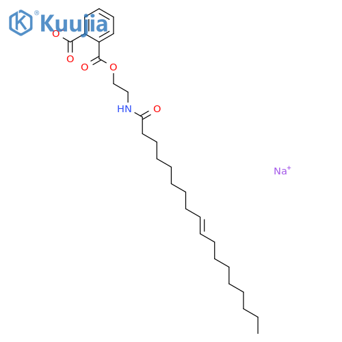 1,2-Benzenedicarboxylicacid, mono[2-[(1-oxo-9-octadecenyl)amino]ethyl] ester, monosodium salt, (Z)-(9CI) structure