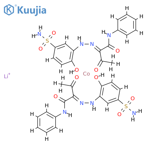 lithium bis[2-[[5-(aminosulphonyl)-2-hydroxyphenyl]azo]-3-oxo-N-phenylbutyramidato(2-)]cobaltate(1-) structure