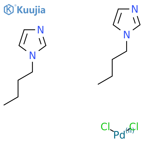 Palladium, bis(1-butyl-1H-imidazole)dichloro- structure