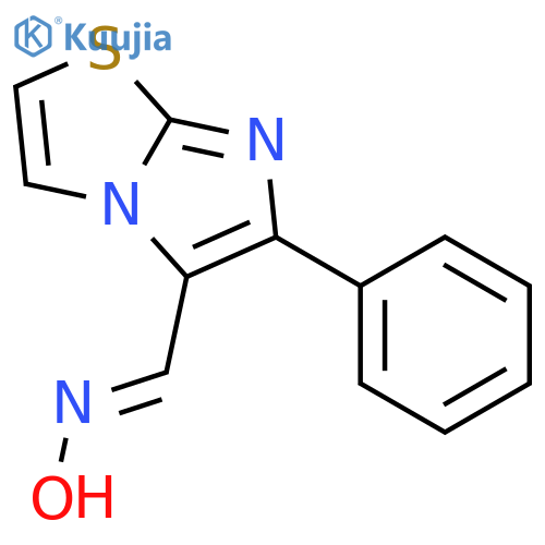 (E)-N-({6-phenylimidazo[2,1-b][1,3]thiazol-5-yl}methylidene)hydroxylamine structure