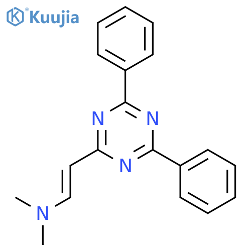 (E)-2-(4,6-diphenyl-1,3,5-triazin-2-yl)-N,N-dimethylethenamine structure