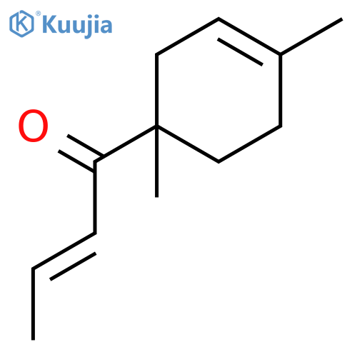 1-(1,4-dimethyl-3-cyclohexen-1-yl)-2-buten-1-one structure