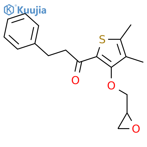 1-PROPANONE, 1-[4,5-DIMETHYL-3-(OXIRANYLMETHOXY)-2-THIENYL]-3-PHENYL- structure